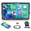 Hodozzy 【4+64G】Hodozzy Carplay Schermo per VW Golf 5 Polo Skoda con USB A/USB C, VW Autoradio Bluetooth da 9 Pollici con Android Auto/32 EQ/FM/RDS/SWC+Telecamera Posteriore per VW