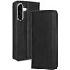 RankOne Custodia A Portafoglio per Samsung Galaxy A56 5G (6.7 Inches), Custodia Magnetica in Pelle Nero