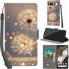 PHINIENLAND Cover per Google Pixel 7 Pro Case PU Pelle Custodia [Kickstand] [Chiusura magnetica] [Slot per Schede], Portafoglio Flip Custodia per Pixel 7 Pro,Dente di leone