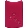 Happyit Custodia per telecomando auto a 4 pulsanti, in silicone, per Renault Clio, Scenic, Megane, Duster, Sandero, Captur, Twingo, Koleos Rose Red
