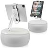 AboveTEK Supporto per Cuscino per iPad con Supporto a Mani Libere Girevole a 360° per Telefono e Tablet, per Letto Sdraiato con Sacchetto Morbido, Adatto per iPad/Tablet/Telefoni da 4,9 a 12,9