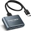 Avedio Links Interruttore HDMI 4K 60Hz 3 Porte - Switch 3 in 1 Out, Alluminio, HDMI 2.0b, HDCP 2.2 - Selector per Console di Gioco, Fire Stick