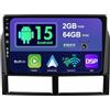 BXLIYER SXAUTO Android 15 IPS Autoradio Per Jeep Grand Cherokee WJ (1998-2004) - 2G+64G - Senza fili Carplay & Android Auto - GRATUITI Telecamera - DAB DSP WIFI Bluetooth Fast-boot Volante - 2 Din 9 Pollici
