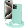 FERLAN Cover compatibile con Xiaomi 13T Pro/13T,Custodia con Laccio Collana Tracolla Collo Liquido Silicone Antiurto TPU Antiurto AntiGraffio Protettiva Case,Verde menta