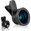 RaitWahl Lente Telefono Portatile Universale 2 in 1 Lente per Telefono Cellulare Macro 12,5x, Lente grandangolare 0,45x, Macro Lens, Compatibile con iPhone,Samsung e Android