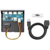 xiwai Hub USB 3.0 a 4 porte, pannello frontale a scheda madre, cavo di collegamento a 20 pin, per array floppy da 3,5