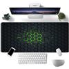 CATZUM 1 Tappetino per mouse da gaming XL, con bordi cuciti antiscivolo, adatto a tutti i tipi di mouse (600 x 300 x 3 mm) (Nero/Verde)