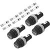 QUARKZMAN 4 Pcs Portafusibili Da Pannello, 10/15A AC 125/250V 5 x 20mm Portafusibili A Vite Con Terminali A Spina E Fili Presaldati E Fusibili A Vetro