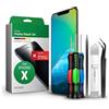 GIGA Fixxoo® Display Originale per iPhone X [Kit di Strumenti] - Vetro Retina LCD Con Touch Screen - Set di Riparazione per iPhone - Ricambio Con Kit