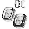 toergy Confezione da 2 custodie compatibili con AMAZFIT Active 2 / Active 2 Square, design integrato per la massima protezione dello smartwatch, policarbonato + pellicola temprata per schermo