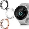 SkyBand TPU Silicone Custodie Compatibile per SmartWatch Garmin Forerunner 55 (Trasparente+Nero+RoseGold)