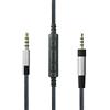 ABLET Cavo audio di ricambio con microfono in linea e controllo volume, compatibile con cuffie Sennheiser PXC550, PXC480, cavo audio compatibile con Samsung Galaxy/Huawei/Android