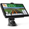 HEYOUTH Sistema di navigazione GPS 7 pollici, mappe Europa 2026, aggiornamenti mappe gratuiti, guida vocale, avvisi autovelox, touch screen, supporto parabrezza/cruscotto