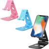 LMOGWL 3 pezzi Portatelefono pieghevole, porta telefono portatile ad angolo regolabile, compatibile con iPhone/Samsung e tutti gli smartphone 4-9,7 pollici porta telefono (blu chiaro/nero/rosa)