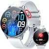 Doomixs Orologio Smartwatch Uomo Sano Orologi: 1.56 AMOLED Fitness Tracker con ECG+HRV Smart Watch Acido Urico SPO2 Pressione Sanguigna Sonno Pulsante SOS Torcia Integrata LED Compatibile iOS e Android