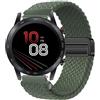 GIOPUEY Cinturini Magnetica Compatibile con Honor Magic Watch 2 PRO 46mm, Cinturino in Morbido Nylon Intrecciato [Unisex] [Traspirante] - Green