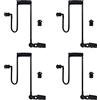 HYSHIKRA Sostituzione Covert Acoustic Air Coil Audio Tube Compatibile con Retevis Motorola Kenwood Baofeng Walkie Talkie, con Clip, Auricolare di Sicurezza (4 pezzi, Black)