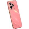 RankOne La Custodia del Telefono è Adatta per Realme C53 / Realme C51 / Realme Note 50 (6.74 Inches), Case per Cellulare in Silicone con Telaio Galvanico - Rosso