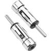 MDLSDE Adattatore Antenna Autoradio, Radio Auto DIN Maschio a Femmina ISO per Veicoli Connettore Accoppiamento Spinotto per AM FM Convertitore Amplificatore Segnale Stereo Universal Argento 2 Pacchi