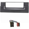 tomzz Audio 2404-023 Set di pannelli radio compatibili con BMW Serie 5 E39 X5 E53 nero con adattatore radio a pin tondi ISO
