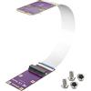 10Gtek Mini PCIe mSATA Extender Cable for Wireless Card mSATA SSD, Male to Female, 0.2-m