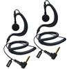 HYSHIKRA On Ear Headset 3.5mm Jack Single Ear Reception Only Walkie Talkie Headphones Compatibile con radio portatili Motorola Sepura Rexon Wouxun Kenwood Baofeng Quansheng (forma G 2)