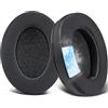 SOULWIT Cuscinetti Auricolari di ricambio per Mpow 059/059 Lite/H5 Cuffie, Cuscinetti Auricolari con Tessuto di Seta di Ghiaccio, Schiuma di Isolamento dal Rumore - Nero