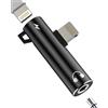HOYULLI Adattatore Lightning Jack A 3.5mm 2 in 1 Connettore auricolari E Caricabatterie Per IPhone 14 13 12 Pro Max Per Apple Per IPad Jack Audio Auricolare Splitter Cavo Ausiliario Accessori Auto