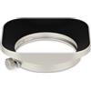 Haoge LH-F48W Paraluce quadrato rettangolare in metallo per Olympus M.ZUIKO Digital 17mm f1.8 1:1.8 Obiettivo Sostituire Olympus LH-48B Argento