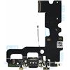 OnlyTech - Presa di ricarica Dock connettore con antenna flex, microfono e connettore di ricarica compatible con iPhone 7 Nero