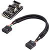 NFHK Adattatore di prolunga per cavo USB 3.1 da presa USB 3.1 tipo E a USB 2.0 9 pin 10 pin scheda madre maschio