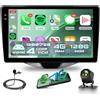 Rimoody 4G+128G Wireless Carplay Android Autoradio per Toyota Aygo Peugeot 108 Citroen C1 2015-2020 9 Pollici Incell Schermo Autoradio con Android Auto GPS Navi WiFi Bluetooth FM/RDS/SWC Telecamera Posteriore