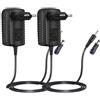 Security-01 Confezione da 2 adattatori AC a DC 5 V 2 A, spina 3,5 mm x 1,35 mm con punte da 5,5 mm x 2,1 mm