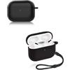 yystao Custodia per auricolari AirPods Pro 3, yystao in silicone morbido compatibile con AirPods Pro 3, con cordino, antipolvere, antiurto e durevole, colore nero