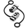 Seminer Adattatore di Ricarica USB C per Cuffie Shokz (2 Pack), Connettore di Ricarica Magnetico per Caricatore di Cuffie Aftershokz Compatibile con Shokz OpenSwim Pro-Argento