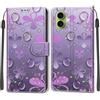 KENHONER Cover Compatibile con iPhone 17, Premium Pelle PU Portafoglio Flip Libro Custodia per iPhone 17 [Protezione Completa] - Fiore