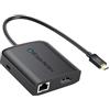 Cable Matters Adattatore USB C a DP Multiporta (Hub USB Tipo C Con DP 8k), 2x USB 2.0, Ethernet 480 Mbps, Erogazione Potenza 100W, Colore Nero
