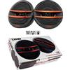 GK SOUND KIT SET PER DS18 TX1R 2 tweeter a cupola da 6 cm 60 mm di diametro da 50 watt rms e 200 watt max impedenza 4 ohm con ridotta profondità solo 2 cm, a coppia + 2 condensatori e 3 sticker omaggio