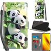 PHINIENLAND Cover per Xiaomi Poco X3 / X3 Pro Case PU Pelle Custodia [Kickstand] [Chiusura magnetica] [Slot per Schede], Portafoglio Flip Custodia per Poco X3,Panda