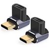 Generic Adattatore USB C Maschio-femmina (2 Pezzi), 40 Gbps USB C Adattatore Angolato a 90 Gradi Adattatore di Estensione Tipo C Compatibile per Samsung, MacBook e altri Dispositivi USB-C