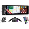 Inefala Autoradio bluetooth 1 Din con Wireless Carplay e Android Radio con Schermo da 6,28 Pollici con Bluetooth, Mirror Link, Supporta FM/RDS, EQ, USB, Type C, Ricarica USB, AUX