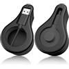 TiMOVO Supporto per Caricabatterie in Silicone Compatibile con Oura Ring Gen 3 Charger 6/7/8/9/10/11/12/13, Dock per la Conservazione di Caricabatterie e Cavi, Custodia da Viaggio, 1 confezione, Nero
