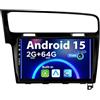 BXLIYER SXAUTO Android 15 Autoradio Per Golf 7 (2013-2018) GPS Navigation - Senza fili Carplay Android Auto - Telecamera - DAB Volante Split-Screen Dual-Band WIFI DSP Bluetooth5.0-2 Din 10.1 Pollici