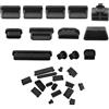 LAMXD Set di 64 tappi porta USB, in silicone, protezione anti-polvere USB, kit di ricarica per telefoni e computer interfaccia di ricarica Type-C SD HDML mimiHDML RJ45 VGA miniDP SUB Audio