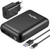 Rapthor 2025 Upgraded 5500mAh 7.4V 3A Battery Pack for Heated Vest/Jackets/Hoodies/Phone, Portable Dual Outputs Rechargeable Battery with Charing Cable and Fast Charger for iPhone Android Smart Phones
