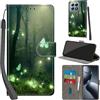Haninsuze Cover per Xiaomi 14T Pro Custodia Cover Pelle Libro Portafoglio con Porta Carte Magnetica Protezione Antiurto Cuoio Flip Case Custodia, Farfalla