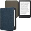 kwmobile Cover Compatibile con Kobo Clara BW/Colour - Custodia a Libro in Tessuto - Copertina Flip Case per Lettore eReader