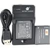 DSTE DMW-BCN10 DMW-BCN10E DMW-BCN10PP - Batteria agli ioni di litio (2 pezzi) e caricabatterie micro USB compatibili con Panasonic DMW-BCN10 DMC-LF1 DMC-LF1K DMC-LF1W come BP-DC14-E