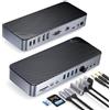 ORICO 20 IN 1 Docking Station, Hub USB C a Tre Display con 2 DP, HDMI, VGA, 60W PD, USB C 3.2 18W PD, USB C 3.2, 3 USB A 3.0, 3 USB A 2.0, RJ45, 3 tipi di AUX, SD/TF