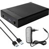 Behogan Docking station per hard disk: alloggiamento per hard disk, USB 3.0 USB-A e USB-C per HDD e SSD SATA da 2,5 3,5 pollici, adattatore per dischi rigidi da 5 Gbps supporta UASP
